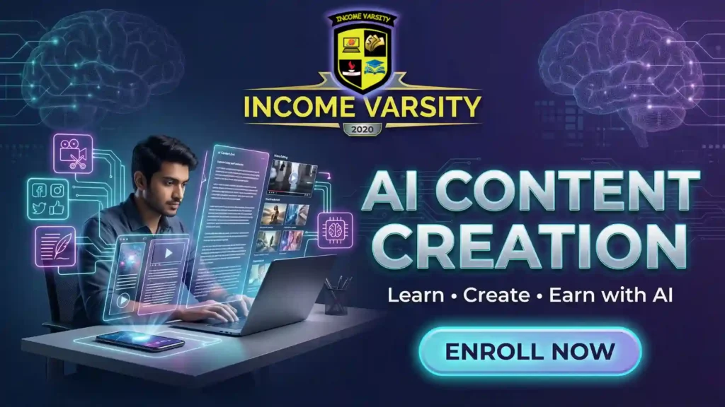 Content Creation with AI Course Thumbnail - Income Varsity